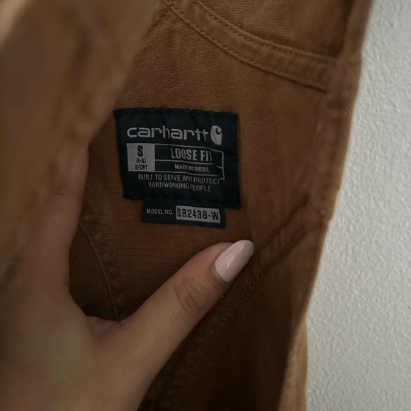 Carhartt Brown women Overalls sz 4-6 short - Picture 7 of 9